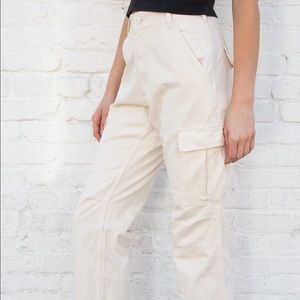 Piper Cotton Worker Pants Ivory Color